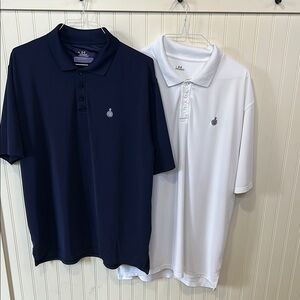 Under Armour Men's Navy and White Polo Shirts XL excellent condition Sea Pines
